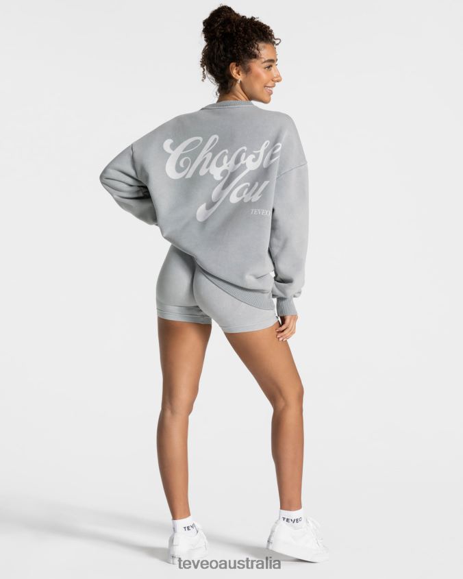 Clothing TEVEO Acid Oversized Sweater Light gray Women 2HL08D3 - Image 5