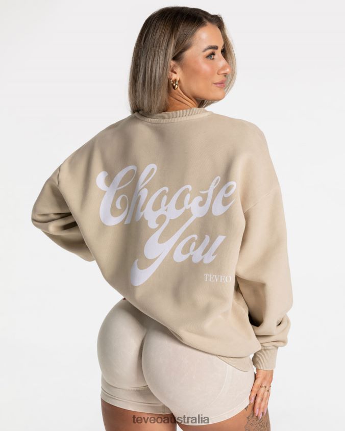 clothing_teveo_acid_oversized_sweater_sand_women_2hl08d4.jpg Clothing TEVEO Acid Oversized Sweater Sand Women 2HL08D4 - Image 1