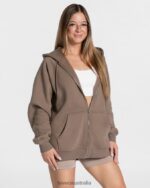 Clothing TEVEO Candy Oversized Jacket Mocha Women 2HL08D11 - Image 2