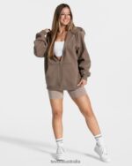 Clothing TEVEO Candy Oversized Jacket Mocha Women 2HL08D11 - Image 3
