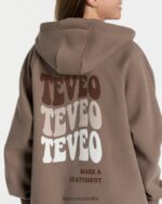 Clothing TEVEO Candy Oversized Jacket Mocha Women 2HL08D11 - Image 4
