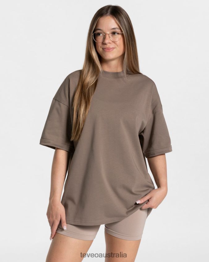 Clothing TEVEO Candy Oversized T-Shirt Mocha Women 2HL08D471 - Image 2