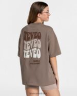 Clothing TEVEO Candy Oversized T-Shirt Mocha Women 2HL08D471