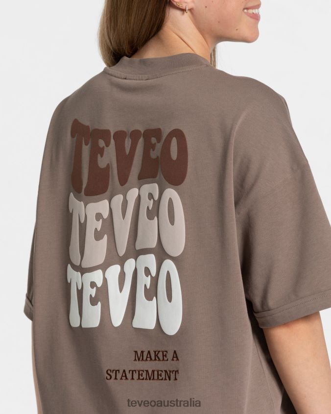Clothing TEVEO Candy Oversized T-Shirt Mocha Women 2HL08D471 - Image 4