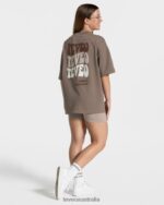 Clothing TEVEO Candy Oversized T-Shirt Mocha Women 2HL08D471 - Image 5