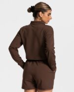 Clothing TEVEO Charming Zip Sweater Brown Women 2HL08D19 - Image 2