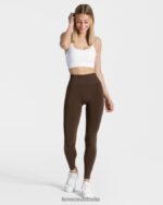Clothing TEVEO Classy Leggings Dark Brown Women 2HL08D74 - Image 3