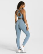 Clothing TEVEO Classy Leggings Steel blue Women 2HL08D82 - Image 5