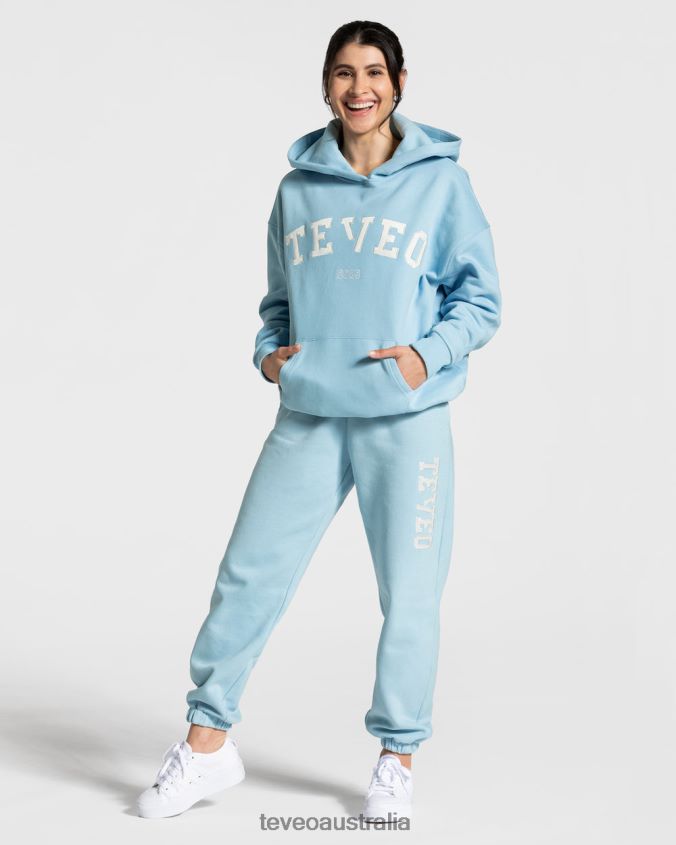 Clothing TEVEO College Oversized Hoodie Baby Blue Women 2HL08D37 - Image 3
