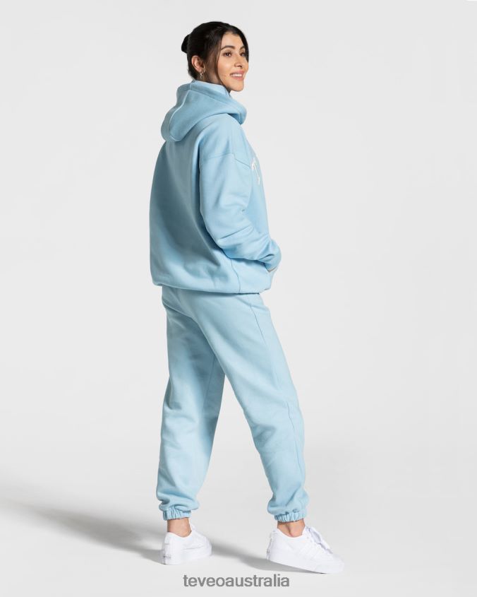 Clothing TEVEO College Oversized Hoodie Baby Blue Women 2HL08D37 - Image 5