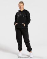 Clothing TEVEO College Oversized Hoodie Black Women 2HL08D40 - Image 3