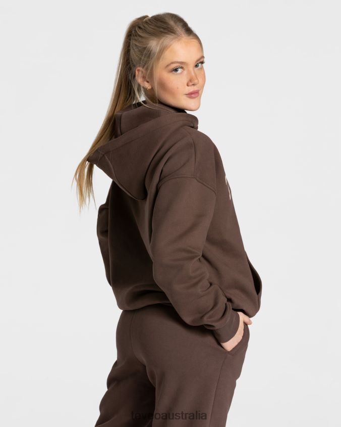 Clothing TEVEO College Oversized Hoodie Dark brown Women 2HL08D39 - Image 2