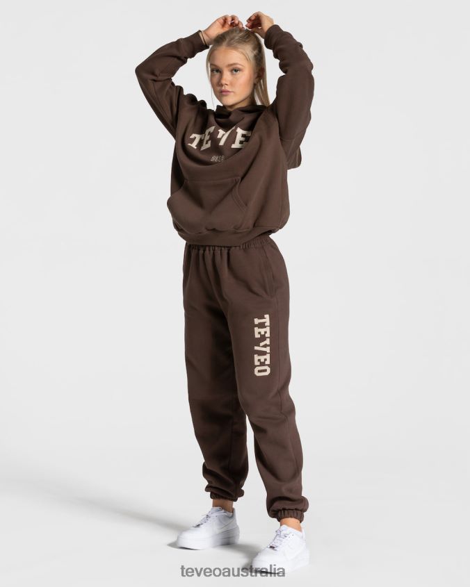 Clothing TEVEO College Oversized Hoodie Dark brown Women 2HL08D39 - Image 3
