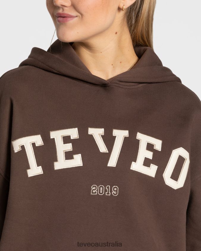 Clothing TEVEO College Oversized Hoodie Dark brown Women 2HL08D39 - Image 4