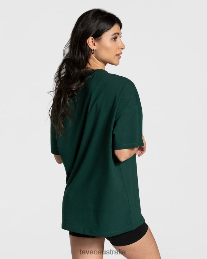 Clothing TEVEO College Oversized T-Shirt Dark green Women 2HL08D476 - Image 2