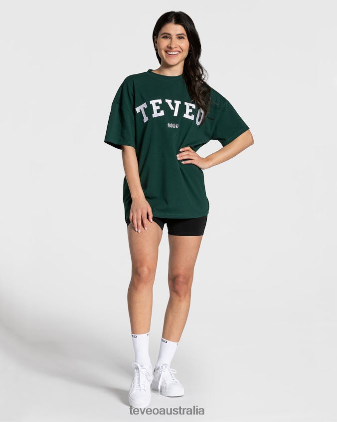Clothing TEVEO College Oversized T-Shirt Dark green Women 2HL08D476 - Image 3