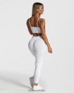 Clothing TEVEO Elegant Scrunch Leggings White Women 2HL08D156 - Image 3