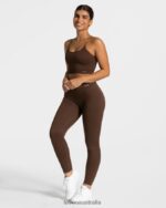 Clothing TEVEO Elegant Strap Top Dark Brown Women 2HL08D411 - Image 3