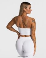 Clothing TEVEO Elegant Strap Top White Women 2HL08D414 - Image 2