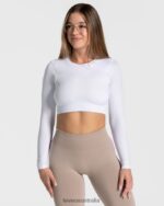 Clothing TEVEO Everyday Cut Out Longsleeve White Women 2HL08D166 - Image 2