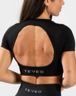 Clothing TEVEO Everyday Cut Out T-Shirt Black Women 2HL08D488 - Image 2
