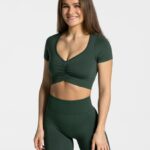 Clothing TEVEO Focus Crop Top Dark green Women 2HL08D455