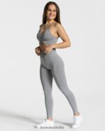 Clothing TEVEO Focus Scrunch Leggings Gray Women 2HL08D123 - Image 3