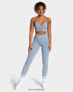 Clothing TEVEO Focus Scrunch Leggings Steel blue Women 2HL08D161 - Image 3