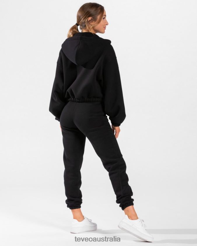 Clothing TEVEO Iconic Oversized Zip Hoodie Black Women 2HL08D35 - Image 3