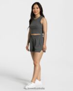 Clothing TEVEO Lounge Crop Top Dark gray Women 2HL08D452 - Image 3