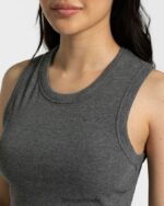 Clothing TEVEO Lounge Crop Top Dark gray Women 2HL08D452 - Image 4