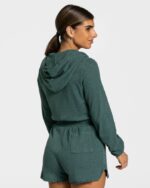 Clothing TEVEO Lounge Zip Hoodie Dark Green Women 2HL08D47 - Image 2