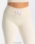 Clothing TEVEO Ribbed Leggings Ivory Women 2HL08D141 - Image 4