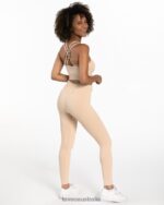 Clothing TEVEO Ribbed Leggings Nude Women 2HL08D124 - Image 3