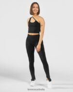 Clothing TEVEO Sassy One Shoulder Top Black Women 2HL08D433 - Image 3