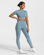 Clothing TEVEO Sensation Crop Top Steel Blue Women 2HL08D446 - Image 3
