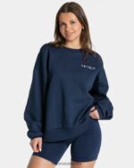 Clothing TEVEO Signature Oversized Sweater Dark blue Women 2HL08D6 - Image 2