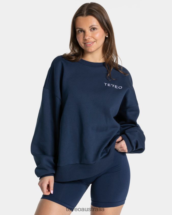 Clothing TEVEO Signature Oversized Sweater Dark blue Women 2HL08D6 - Image 2