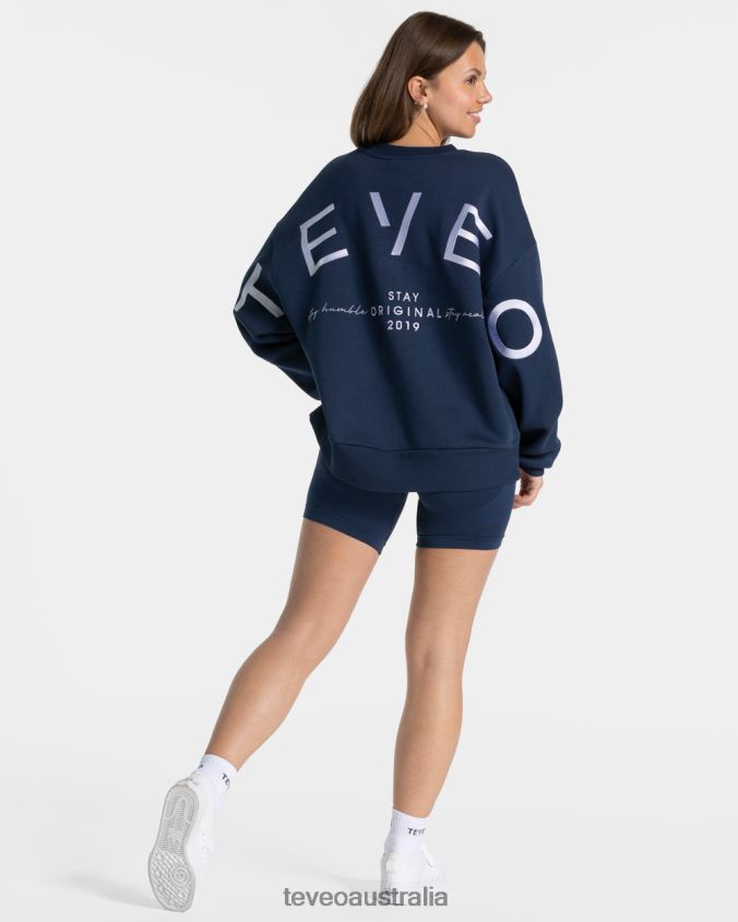 Clothing TEVEO Signature Oversized Sweater Dark blue Women 2HL08D6 - Image 5