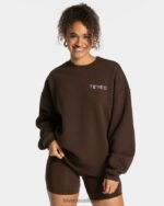 Clothing TEVEO Signature Oversized Sweater Dark brown Women 2HL08D9 - Image 2