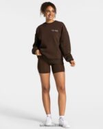 Clothing TEVEO Signature Oversized Sweater Dark brown Women 2HL08D9 - Image 3