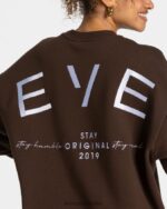 Clothing TEVEO Signature Oversized Sweater Dark brown Women 2HL08D9 - Image 4