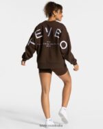 Clothing TEVEO Signature Oversized Sweater Dark brown Women 2HL08D9 - Image 5