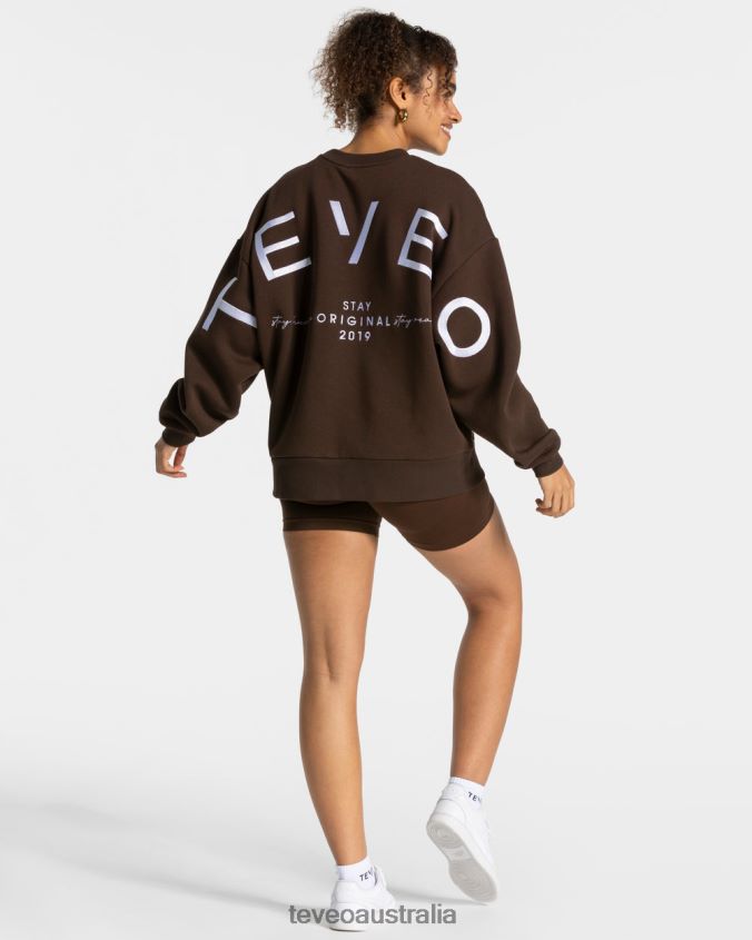 Clothing TEVEO Signature Oversized Sweater Dark brown Women 2HL08D9 - Image 5