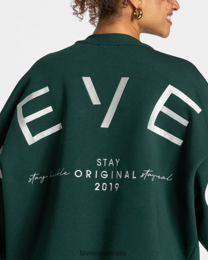 Clothing TEVEO Signature Oversized Sweater Dark green Women 2HL08D8 - Image 4