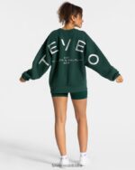 Clothing TEVEO Signature Oversized Sweater Dark green Women 2HL08D8 - Image 5