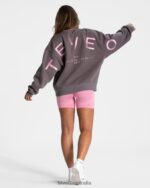 Clothing TEVEO Signature Oversized Sweater Graphite Women 2HL08D13 - Image 5