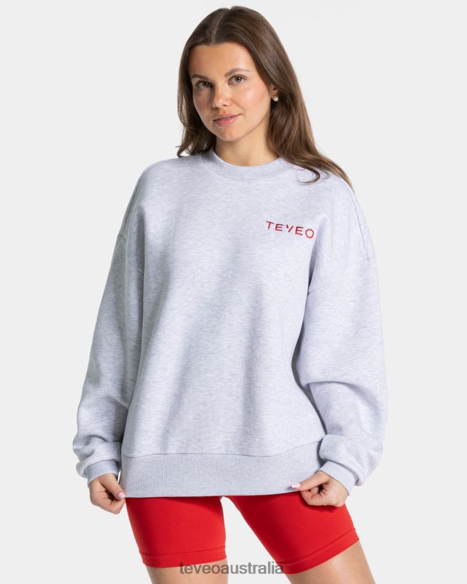 Clothing TEVEO Signature Oversized Sweater Light gray Women 2HL08D7 - Image 2
