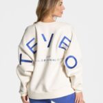 Clothing TEVEO Signature Oversized Sweater Off White Women 2HL08D15