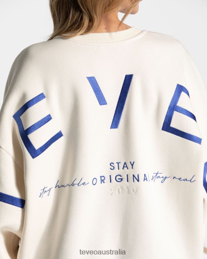 Clothing TEVEO Signature Oversized Sweater Off White Women 2HL08D15 - Image 4